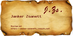 Janker Zsanett névjegykártya